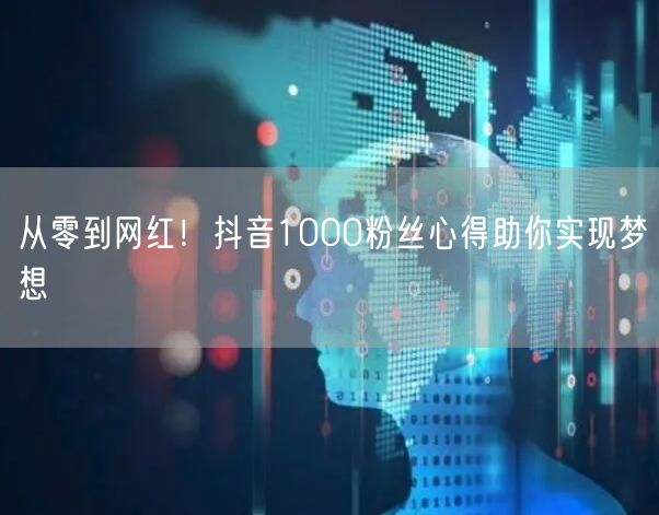 从零到网红！抖音1000粉丝心得助你实现梦想
